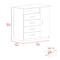 Tuhome Peru 4 Drawer Dresser, Single Door Cabinet, One Open Shelf, Superior Top, White CLB5547 - alternate 7